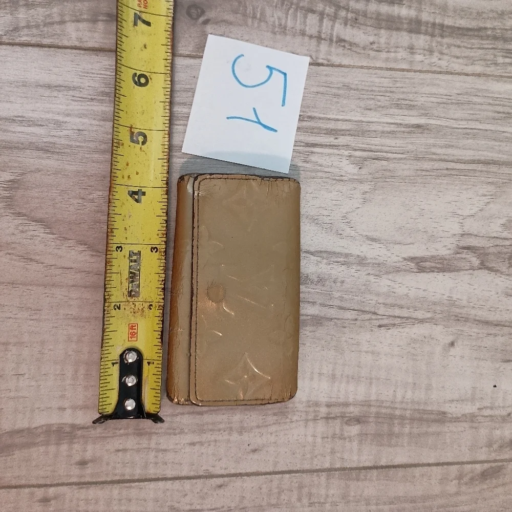 Authentic Louis Vuitton Key holder Key case Vernis Yellow Woman